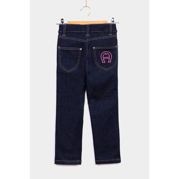 Aigner Kids Girl s Logo Denim Jeans Bluesalon