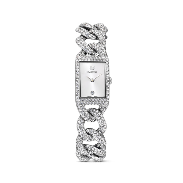 Swarovski Cocktail Watch Full PavÃƒÂ©, Metal Bracelet, Silver Tone, St –  Bluesalon.com