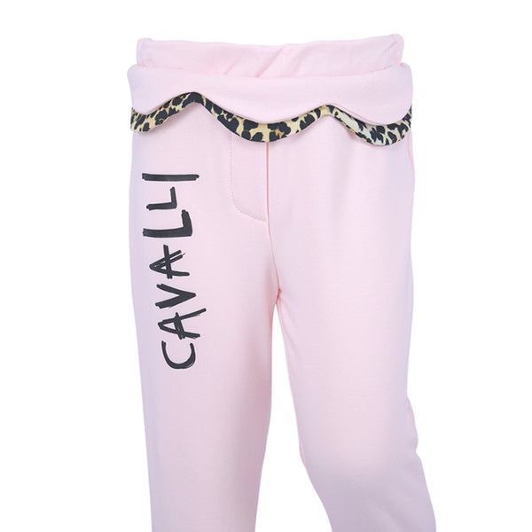 Roberto Cavalli Baby Pink & Black Jogging Trouser –