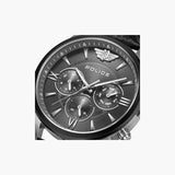 Police Avondale Gents  Grey Dial Black Leather Strap Watch