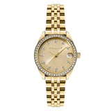 Police Ladies Champagne Dial Yellow Gold Plated Analog Stainless Steel Watch