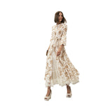Beye Women's Caramel Floral Long Dress