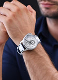 Police Kavalan Gents White Dial White Silicone Strap Watch