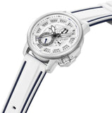 Police Kavalan Gents White Dial White Silicone Strap Watch