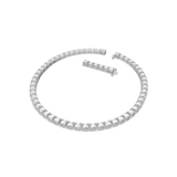 Swarovski Millenia Necklace Square cut, White, Rhodium plated