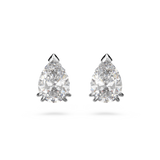 Swarovski Millenia stud earrings Pear cut, White, Rhodium plated