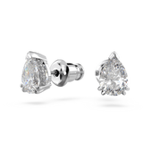 Swarovski Millenia stud earrings Pear cut, White, Rhodium plated