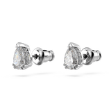 Swarovski Millenia stud earrings Pear cut, White, Rhodium plated