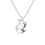 Swarovski Swarovski Iconic Swan Necklace Swan, Medium, Blue, Rhodium plated