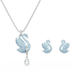 Swarovski Swarovski Iconic Swan Sets Swan, Blue, Rhodium plated