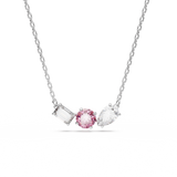 Swarovski Mesmera Necklace Mixed cuts, Pink, Rhodium plated