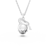 Swarovski Disney Donald Duck Necklace White, Rhodium plated