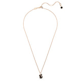 Swarovski Swan pendant Necklace, Small, Black, Rose gold-tone plated