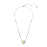 Swarovski Idyllia Necklace Flower, Yellow, Rhodium plated