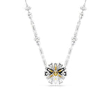 Swarovski Idyllia Necklace Flower, Yellow, Rhodium plated