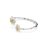 Swarovski Idyllia Bangle Flower, Yellow, Rhodium plated,