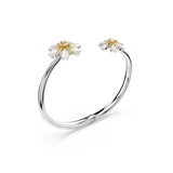 Swarovski Idyllia Bangle Flower, Yellow, Rhodium plated,