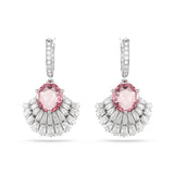 Swarovski Idyllia Drop Earrings Shell, Pink, Rhodium plated