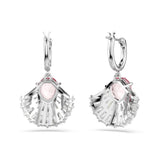 Swarovski Idyllia Drop Earrings Shell, Pink, Rhodium plated