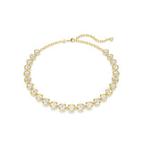 Swarovski Imber Necklace Round cut, White, Gold-tone plated