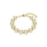 Swarovski Imber Bracelet Round cut, White, Gold-tone plated