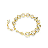 Swarovski Imber Bracelet Round cut, White, Gold-tone plated