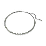 Swarovski Imber Tennis Necklace Round cut, Gray, Ruthenium plated