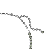 Swarovski Imber Tennis Necklace Round cut, Gray, Ruthenium plated