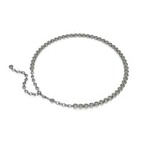 Swarovski Imber Tennis Necklace Round cut, Gray, Ruthenium plated