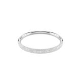 Swarovski Meteora Bangle Snow pave, White, Rhodium plated