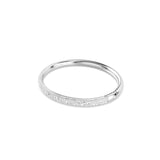 Swarovski Meteora Bangle Snow pave, White, Rhodium plated