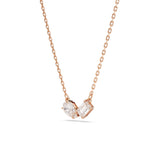 Swarovski Mesmera Set (Necklace and Bracelet) Mixed cuts, White, Rose gold-tone plated