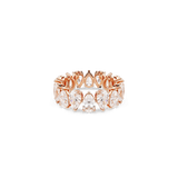 Swarovski Matrix Vittore Ring Pear cut White Rose gold-tone finish Size 50