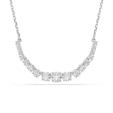 Swarovski Matrix Necklace Gradient of round cuts White Rhodium plated