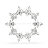 Swarovski Idyllia Brooch Mixed Cuts Snowflake White Rhodium Plated