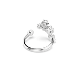 Swarovski Constella open Ring Crystal pearl Round cuts White Rhodium plated
