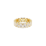 Swarovski Matrix Ring Oval cut White Gold-tone plated