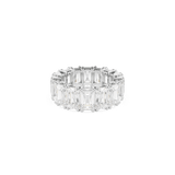 Swarovski Matrix Vittore Ring Baguette cut White Rhodium plated