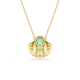 Swarovski Idyllia pendant Mixed cuts Shell Green Gold-tone plated