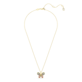 Swarovski Idyllia pendant Mixed cuts Pavé Butterfly Multicolored Gold-tone plated