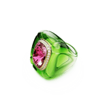 Swarovski Dulcis cocktail Ring Cushion cut Pavé Multicolored Size 58