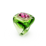 Swarovski Dulcis cocktail Ring Cushion cut Pavé Multicolored Size 58