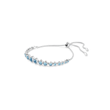 Swarovski Imber Tennis Bracelet Mixed Round Cuts Blue Rhodium Plated