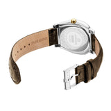 Aigner Daiano Gents Green Dial Brown Leather Strap Watch