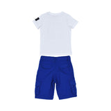 Aigner Kids Boy's White & Blue Set of T-Shirt & Bermuda