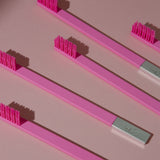 Apriori Bubblegum Pink Silver Slim Toothbrush