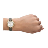 Emporio Armani  Women's Three-Hand Taupe Leather Watch