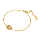 Aigner Clara Ladies Small Gold Plated Bracelet With Srystals Bead