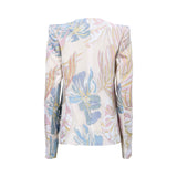 Barbara Rizzi Atelier Women's Silver Silk Brocade Jacket & Undershirt