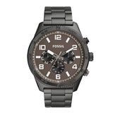 Fossil Brox Gents Multifunction Smoke Stainless Steel Watch